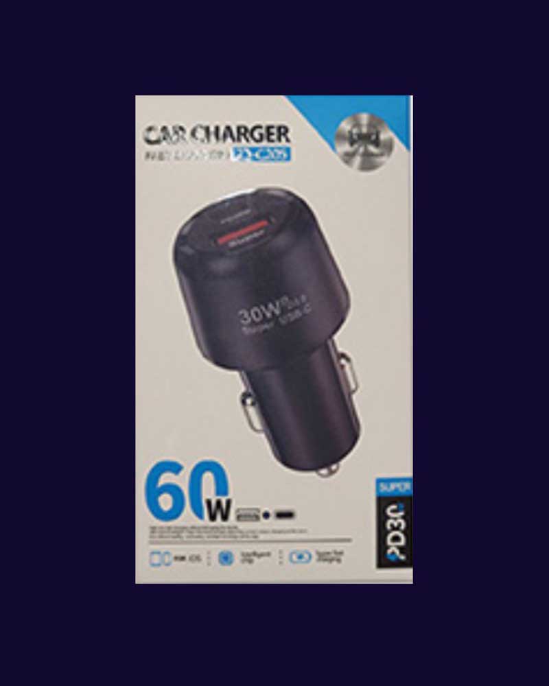 شارژر-فندکی-دوخروجی-یو-اس-بی-تایپ-سی--D-C205-