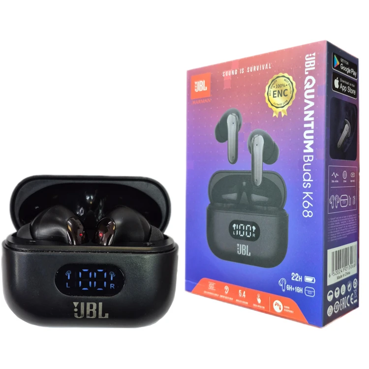 هندزفری-بلوتوثی-نمایشگردار-جی-بی-ال-مدل-JBL-Quantum-buds-K68-