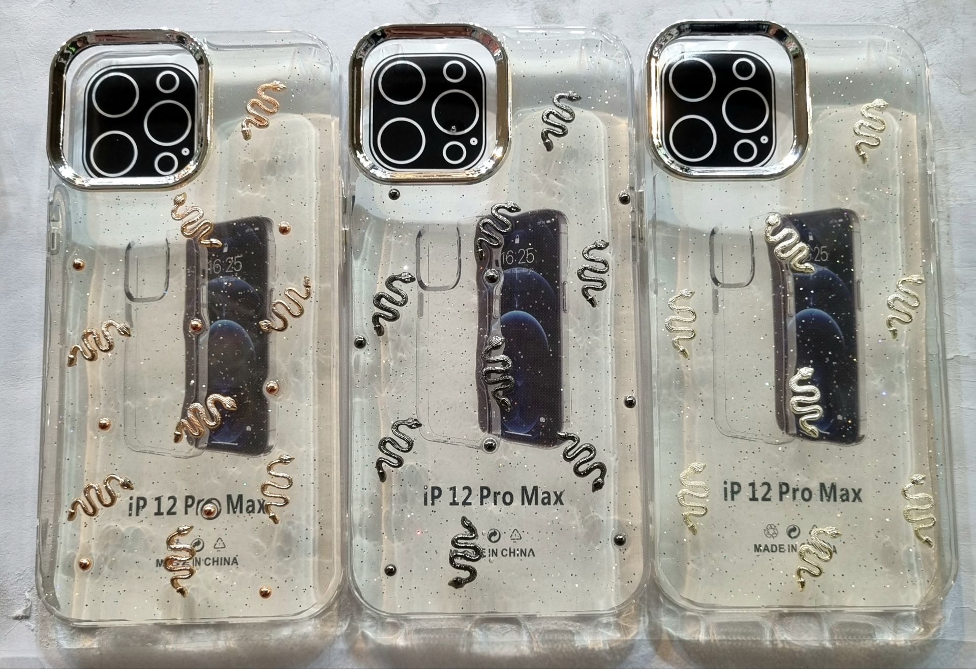 قاب-گارد-شفاف-آیفون-طرح--مار-نماد-پول-